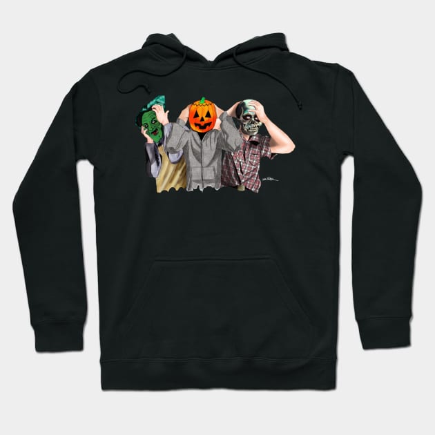 Halloween Mask Trio Hoodie by lucafon18